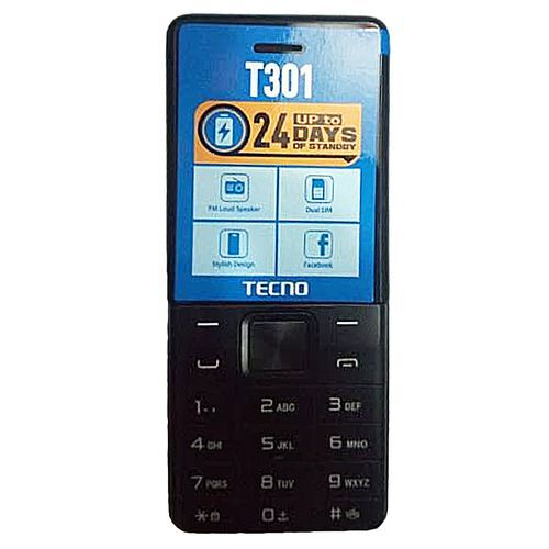 3 (7) Tecno T301 Dual Sim With Camera & TorchLight Fm Loud Speaker - Black - Image 1