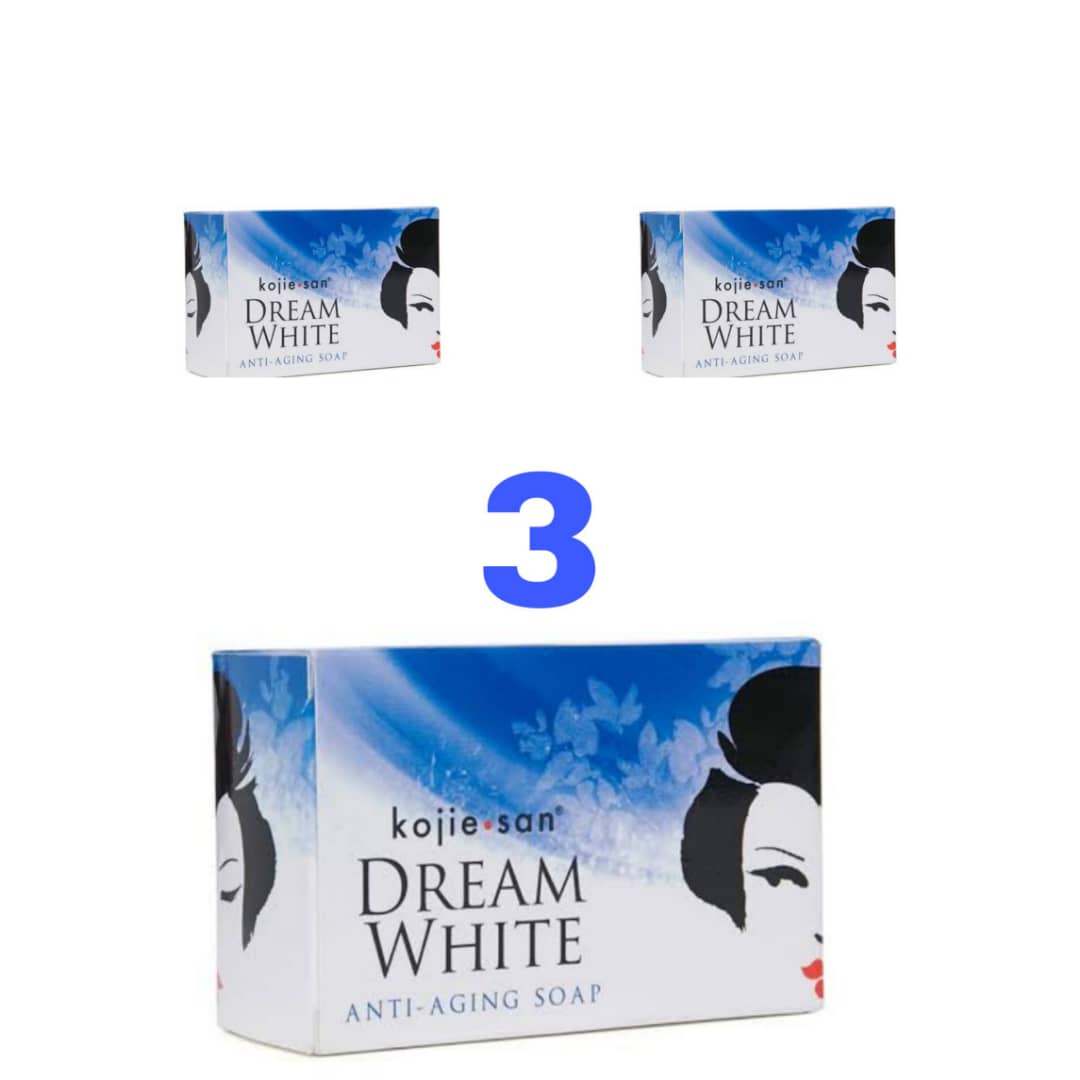 IMG-20201005-WA0077 Kojie San Dream White Anti-aging Soap - 135g x3 (3 Pieces) - Image 1