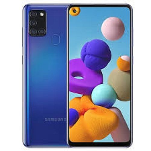 Samsung Galaxy A21s, 6.5-Inch (4GB RAM, 128GB ROM) Android 10, (48MP + 8MP + 2MP + 2MP) + 13MP Dual SIM - Blue - Image 1