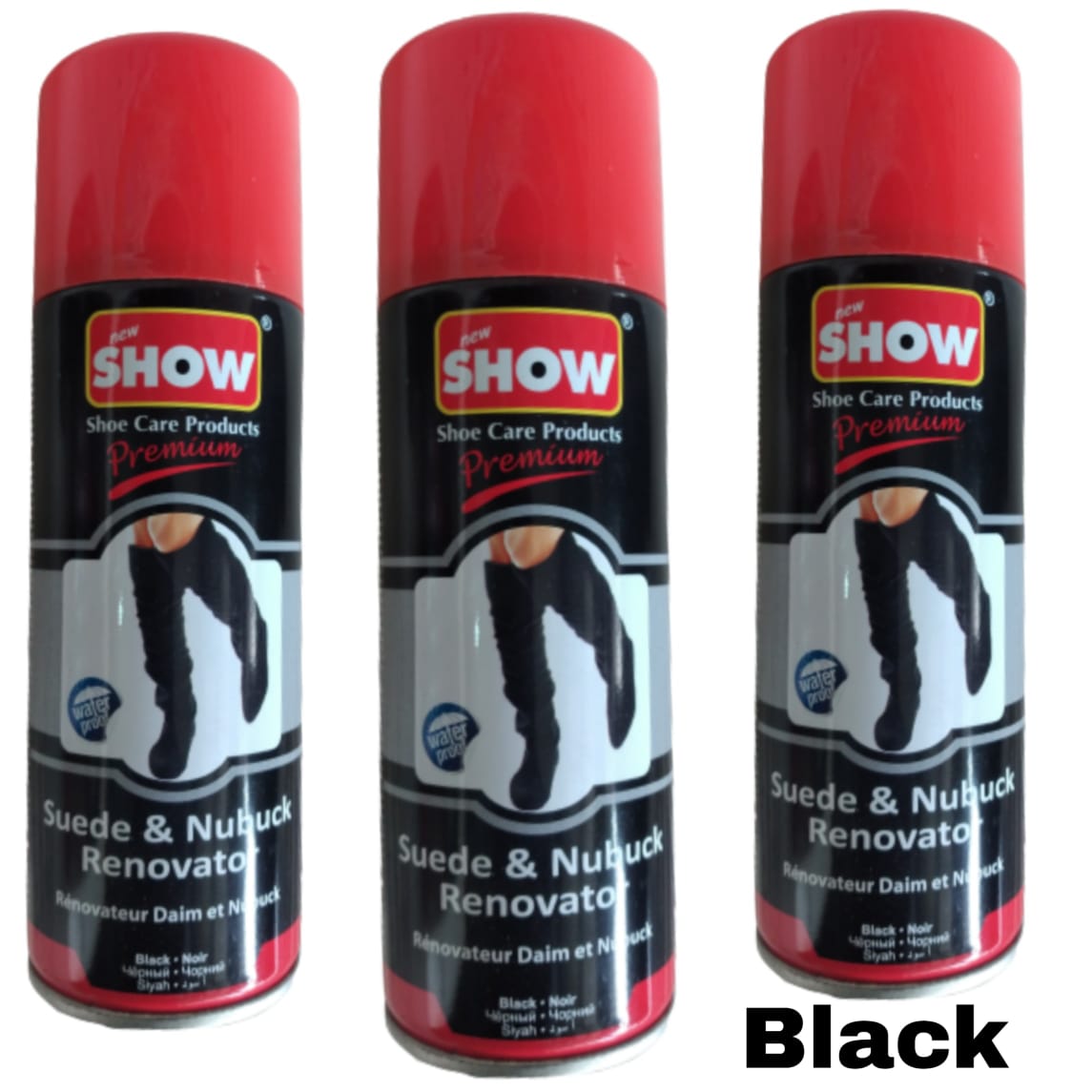 Show Seude And Nubuck Renovator Black 3pcs - Image 1