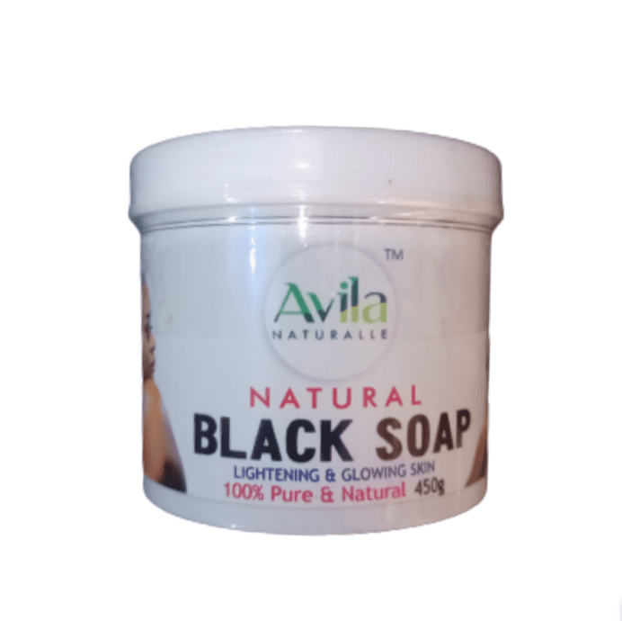 Avila Naturalle Lightening And Glowing Skin Natural Black Soap - 450g - Image 1