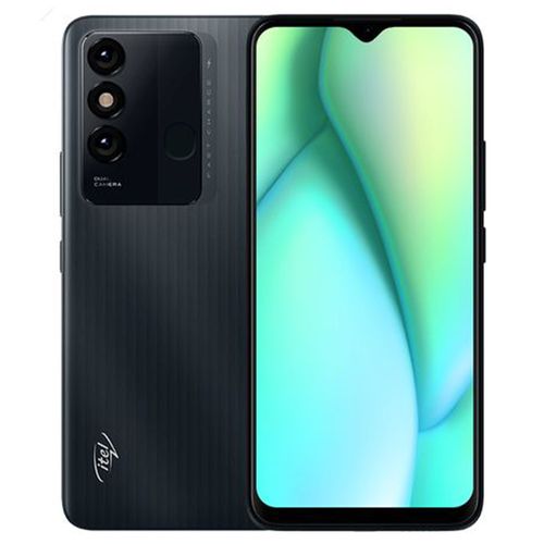 1 (62) itel P38 6.6" HD+ Screen, 2GB RAM + 32GB ROM, 8MP Camera, 5000mAh 15W Charge, Android 11, Fingerprint & Face ID - Nebula Black - Image 1