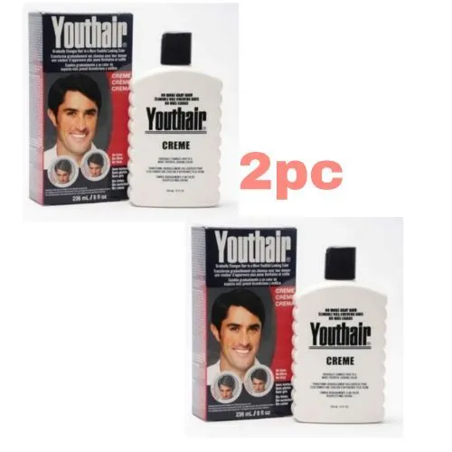 Youthair No More Grey Hair Creme- 8 Fl Oz, - For Youthhair-2pc - Image 1