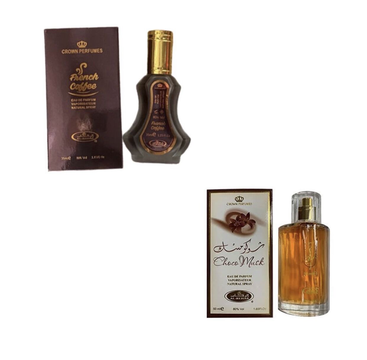Al Rehab French Coffee 35ml + Choco Musk 50ml EDP Unisex Perfume - Image 1