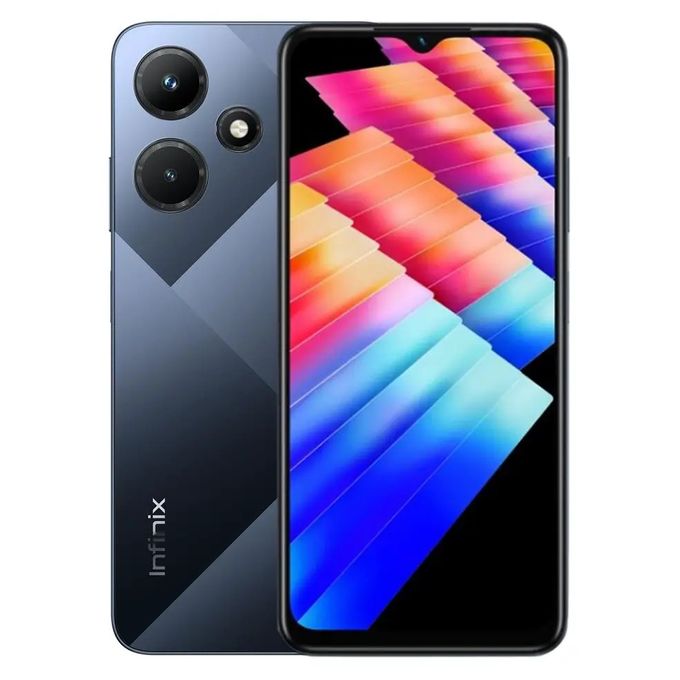 Infinix Hot 30i (X669) 6.6" 90Hz, 128GB ROM + UP TO 8GB RAM, 5000mAh + 18W Type-C, 13MP + 8MP, 4G, Finger & Face ID - Black - Image 1
