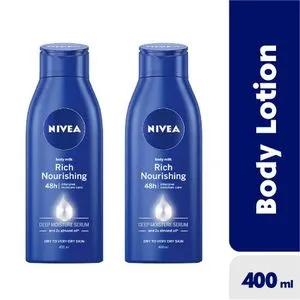 NIVEA Rich Nourishing Body Lotion For Women - 400ml (Pack Of 2) - Image 1