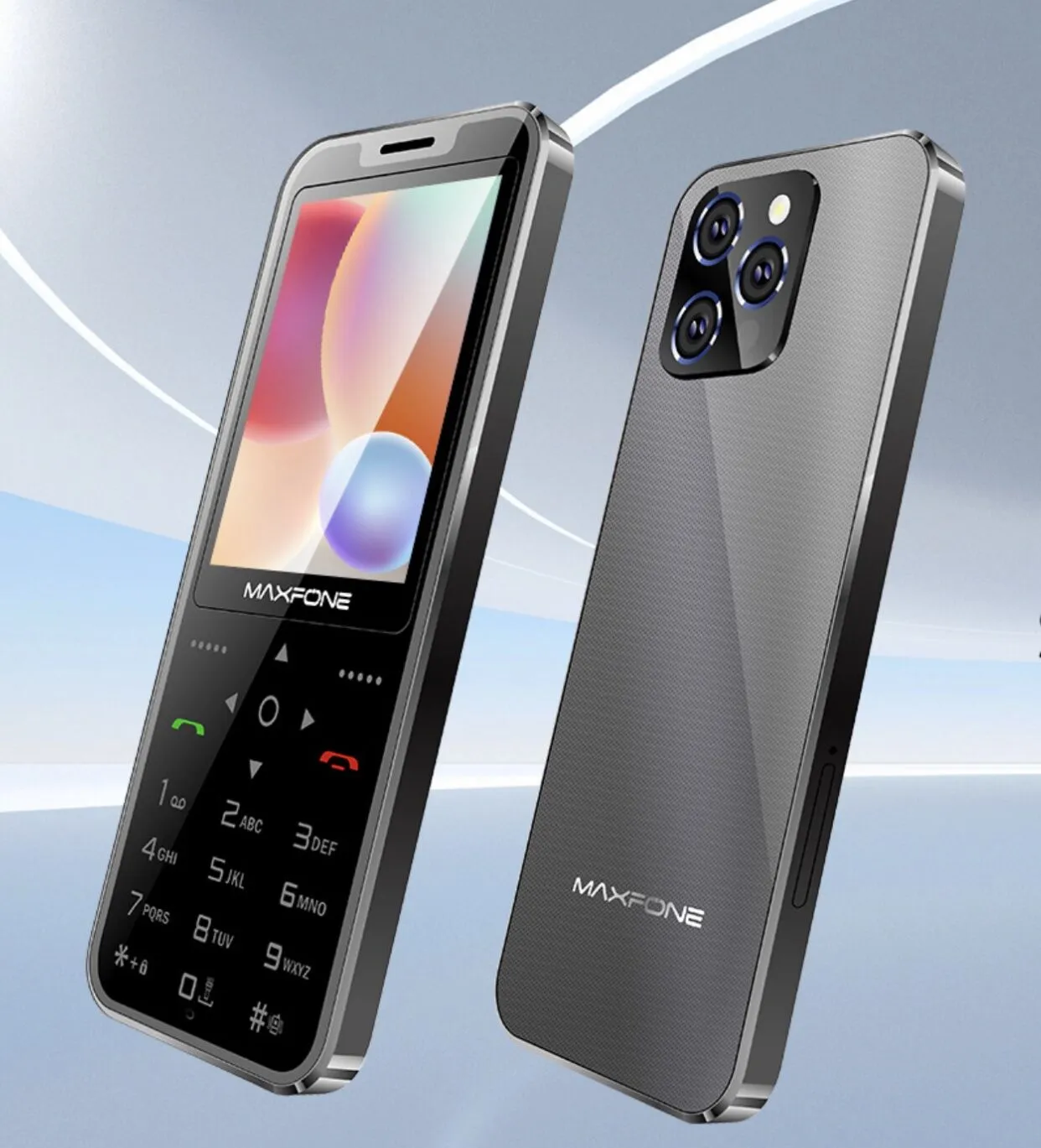 Maxfone Max 9 2.8 Inch QVGA Dual Slim + T Card Super Slim Keypad Mini Size Mobile Phone - Black - Image 1