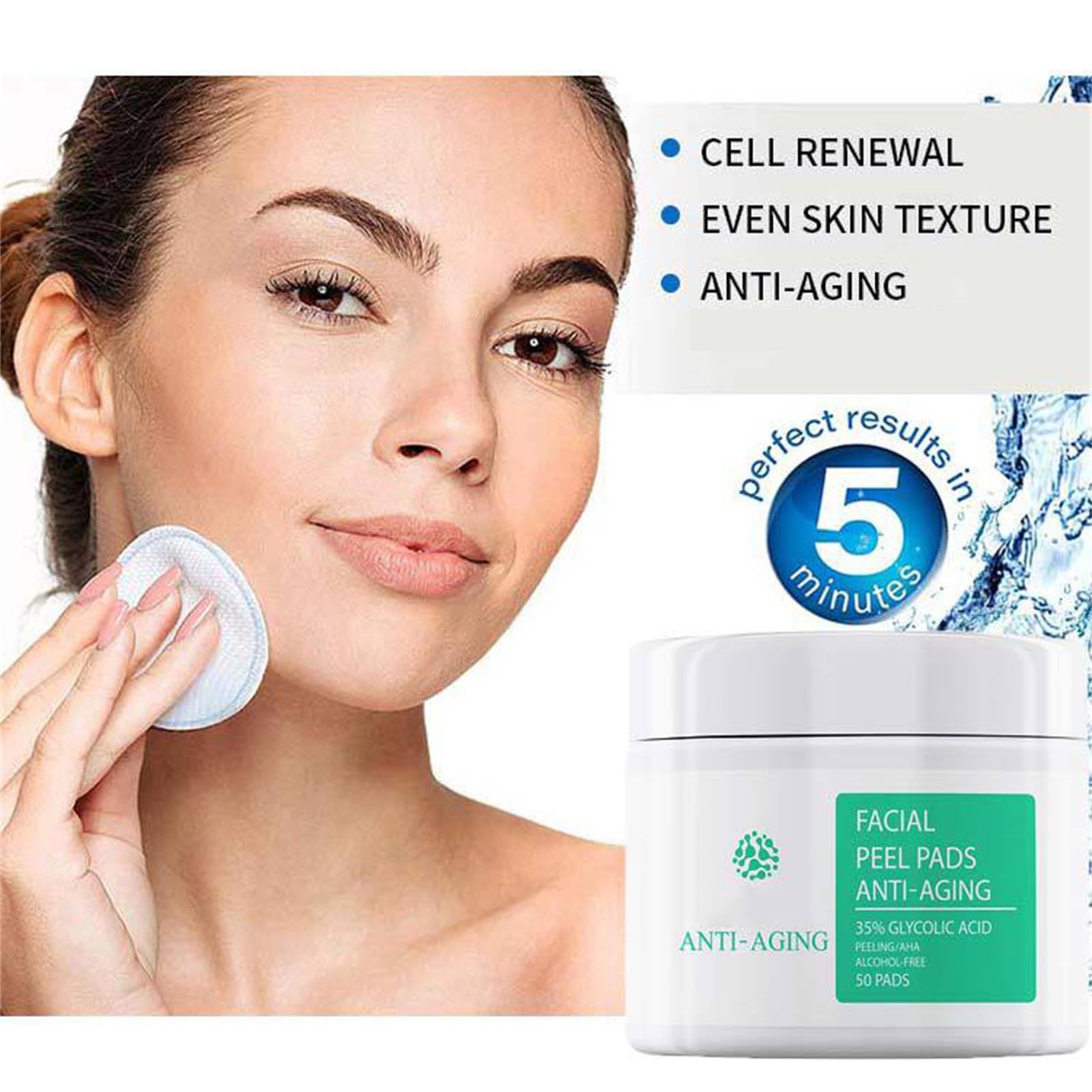 Mooyam facial peel pads anti-aging 50 pads - Image 1