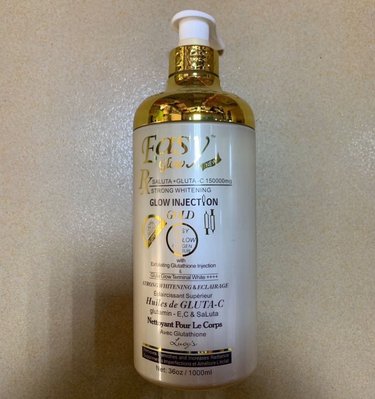 img_5587 Easy Glow Injection Gold Strong Whitening Exfoliating Body Wash - 1000ml - Image 1