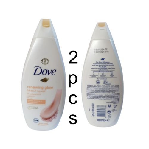 Dove Renewing glow body wash 500ml ×2 - Image 1