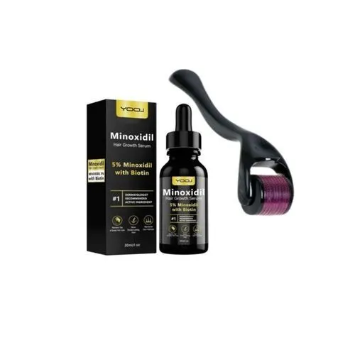 Minoxidil Hair Growth 5% Biotin 30ml + 1.5m Derma Roller