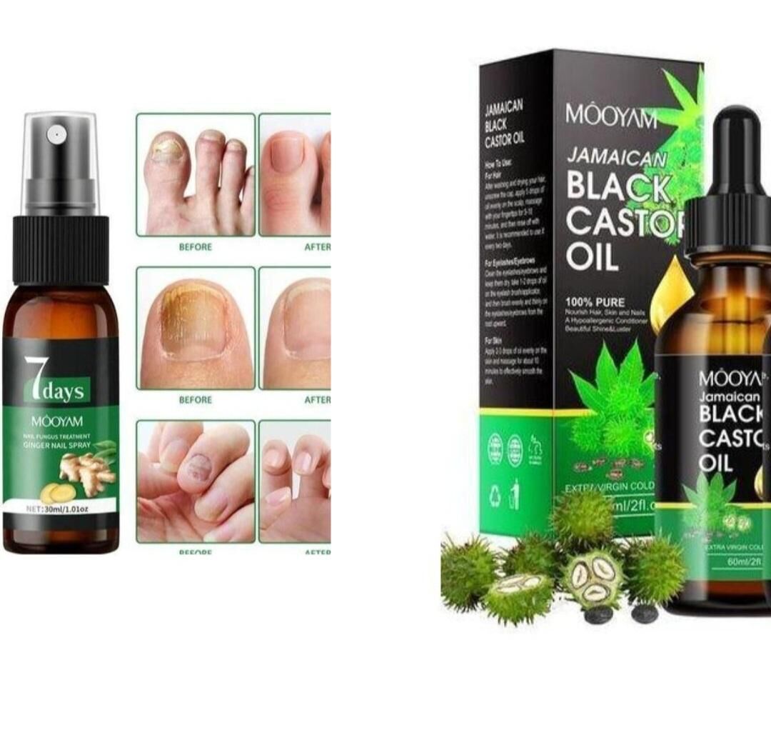 Nail fungus treatment spray & Black Castor oil