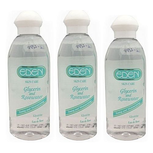 Eden Skin Care Glycerin & Rosewater Toner, Moisturizer[3 Pieces] - Image 1