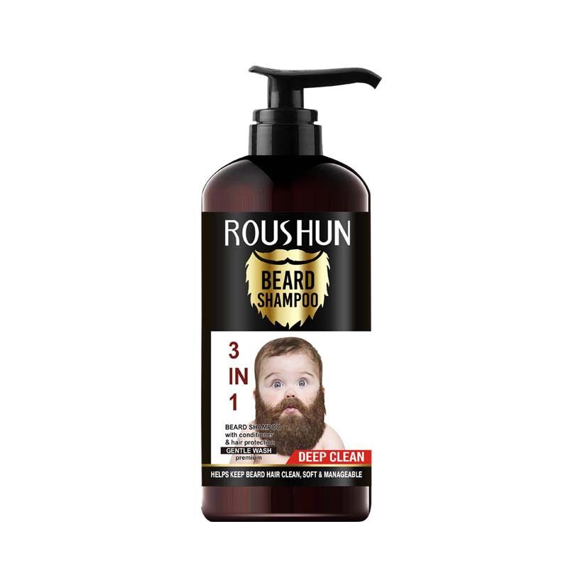 Roushun-Supple-Cleaning-Nourishing-Beard-Shampoo-Beard-Shampoo Roushun 3in1 Beard shampoo with conditioner&hair protection - Image 1