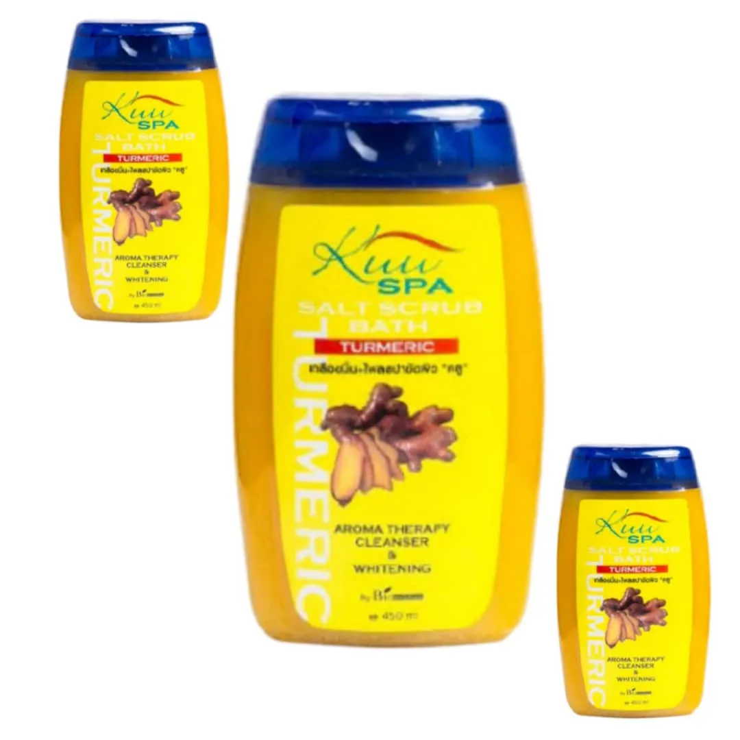 IMG-20201005-WA0080 Kuu Spa Turmeric Aroma Therapy Cleanser & Whitening Salt Scrub x3 (3 Pieces) - Image 1
