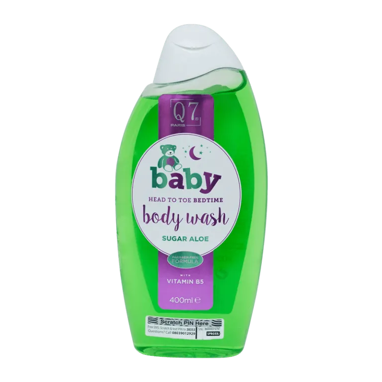 Body-Wash-768×768 Q7 Paris Baby Head To Toe BEDTIME Bodywash (‘Sugar Aloe’): With Vitamin B5 – 400ml - Image 1