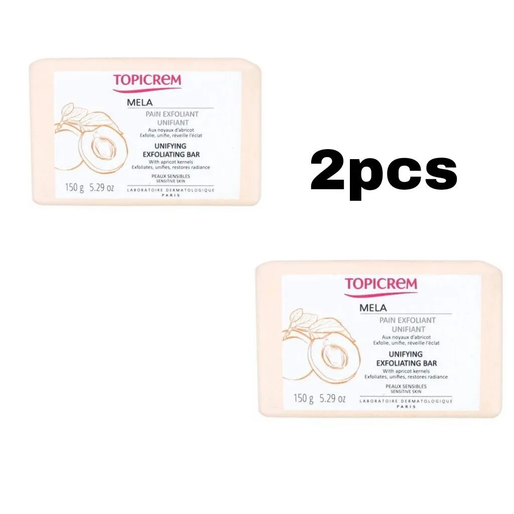 Topicrem Mela Unifying Exfoliating Bar 150g x2pcs - Image 1