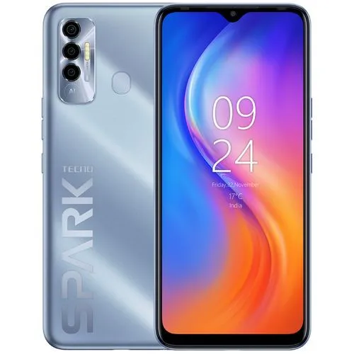 Tecno Spark 7 P (KF7j) 6.8" HD+, 64GB ROM +4GB RAM, 16MP Triple Camera, 5000mAh, Helio G70, 4G, Fingerprint - Alps Blue - Image 1