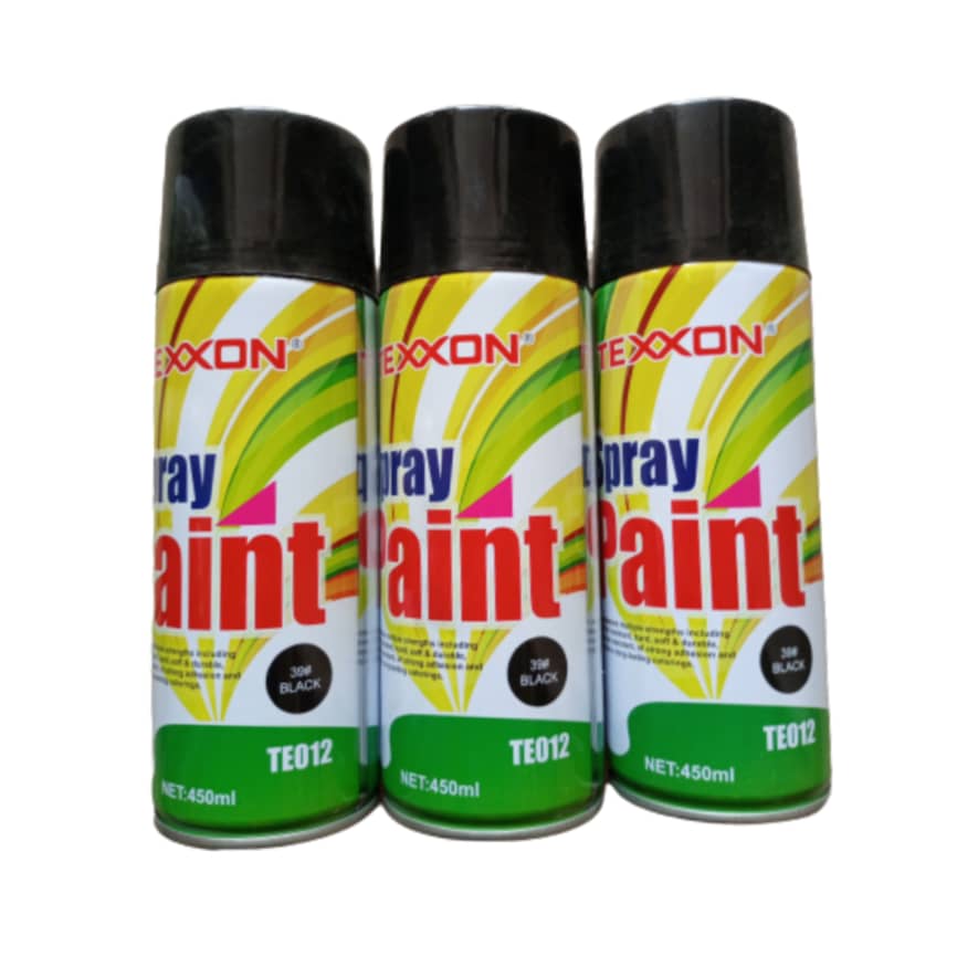 Texxon spray paint (black) 3pcs 450ml - Image 1
