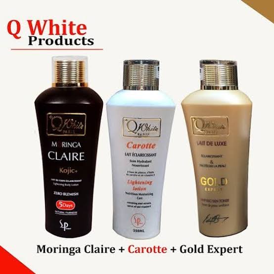 images (25) Qwhite Moringa Carrot & Gold lotions 350ml each - Image 1