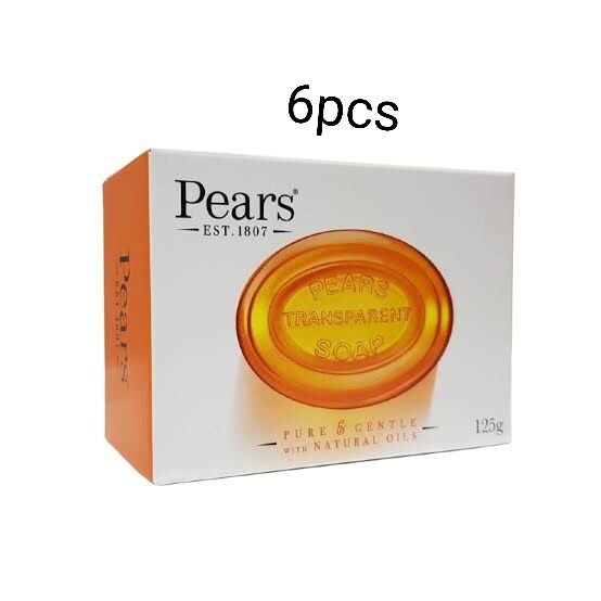 images (9) Pears pure and gentle Transparent soap 125 x6 - Image 1
