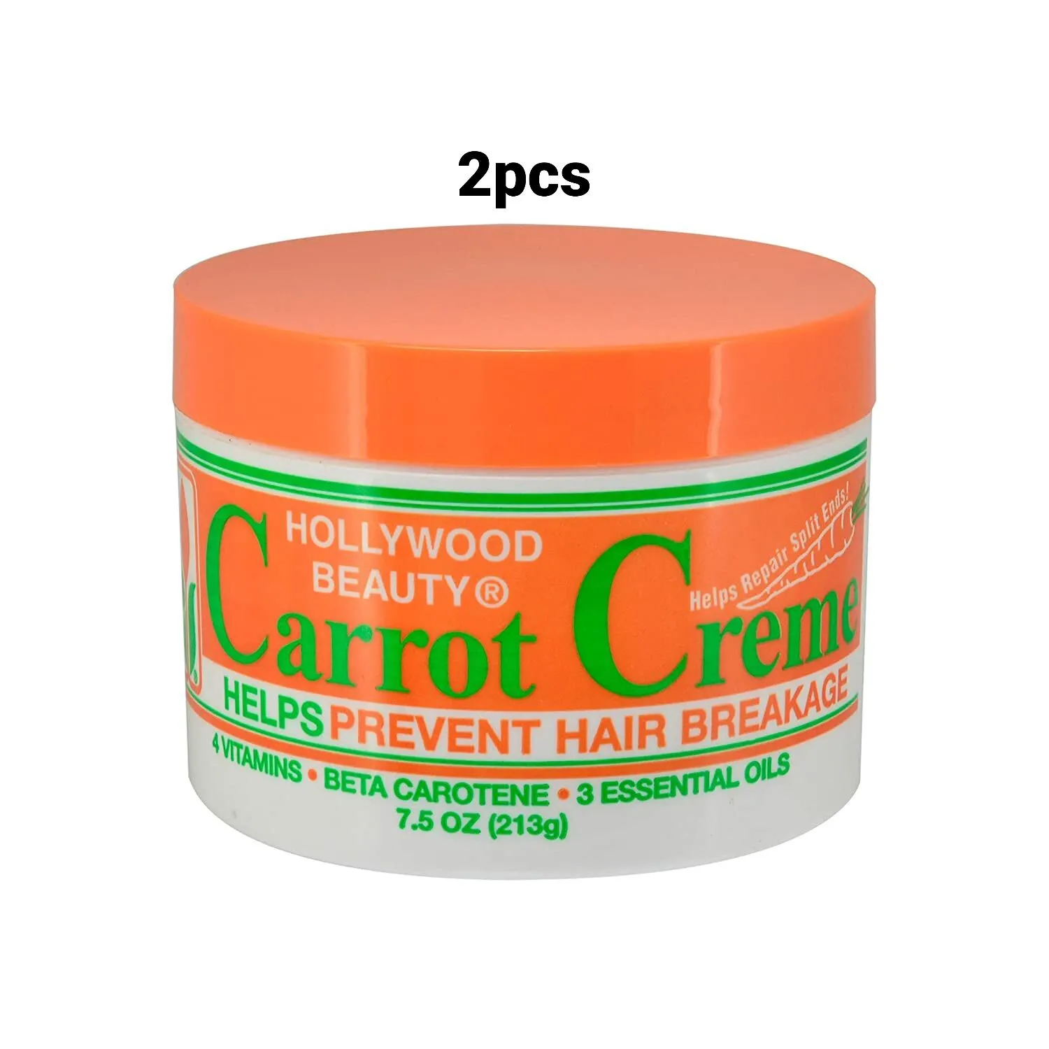 718NXPftC7L._SL1500_ (1) Hollywood Beauty Carrot Creme anti hair breakage 213g x2 - Image 1