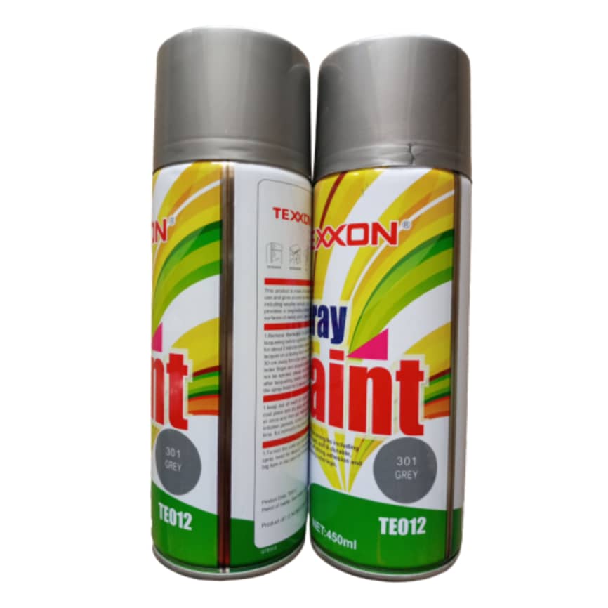 Texxon Spray Paint (Grey) 2pcs 450ml - Image 1