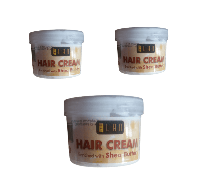Elan Hair Cream Enriched With Shea Butter - 250g x 3 Pieces - Image 1