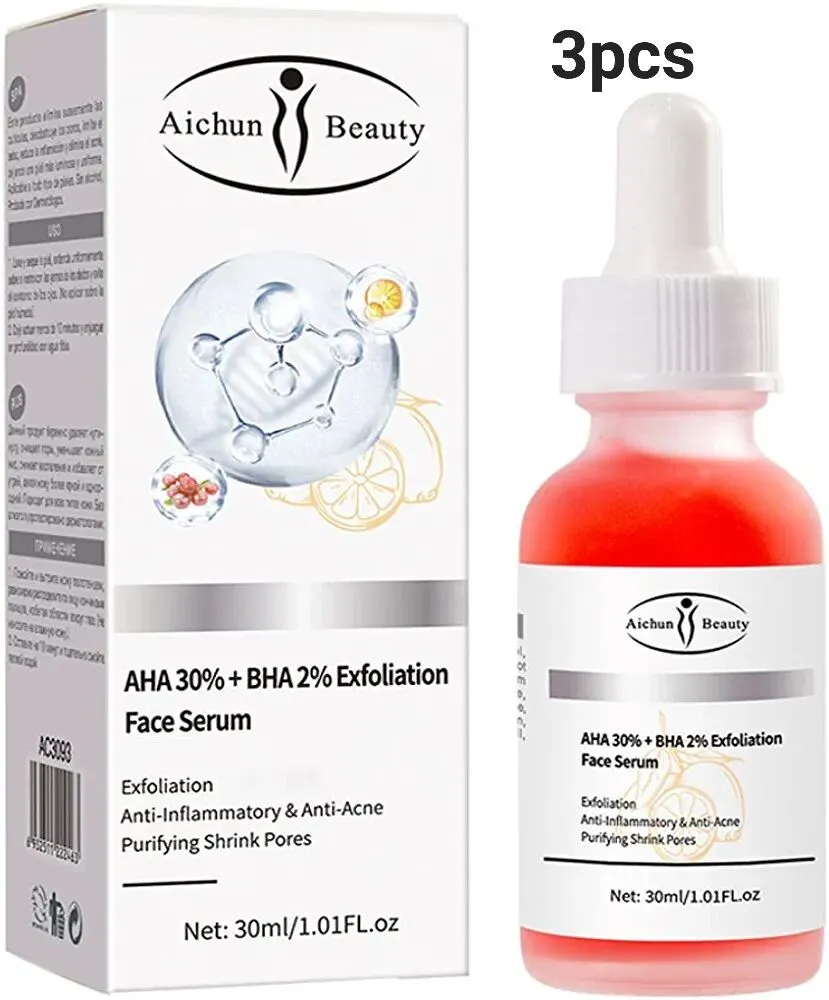 519kG4v-OYL._AC_UF1000,1000_QL80_FMwebp_ Aichun Beauty Aha 30% + BHA 2% Exfoliation Face Serum 3pcs - Image 1