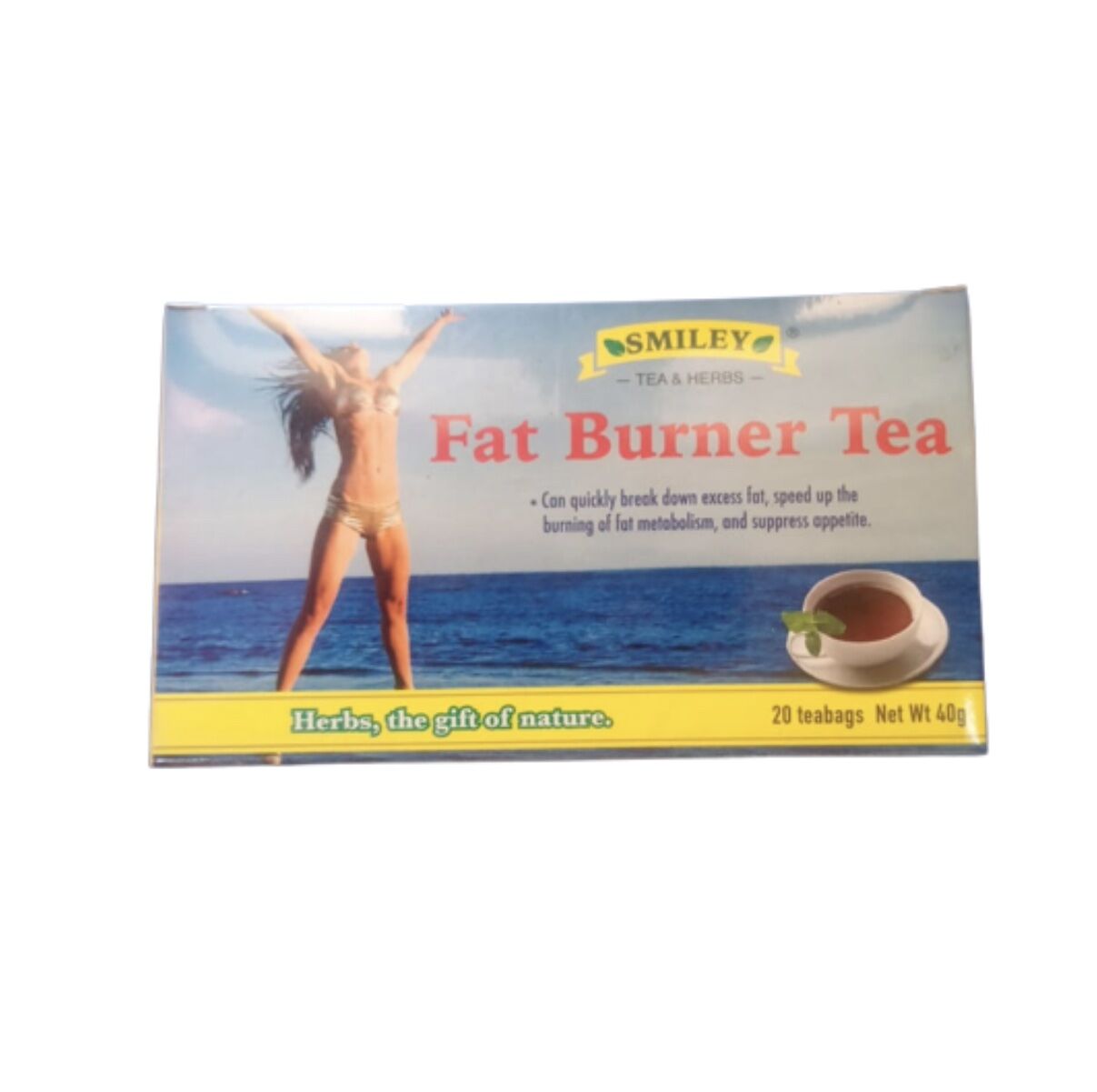 Smiley Fat Burner Herbal Tea - 20 Teabags (40g) - Image 1
