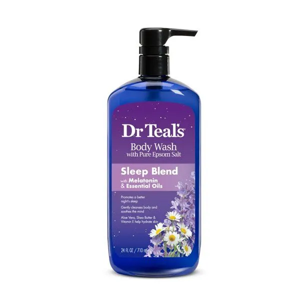 tet Dr Teal's Sleep Blend Body Wash With Pure Epsom Salt, Melatonin & Essential Oils - 24 fl oz / 710ml - Image 1