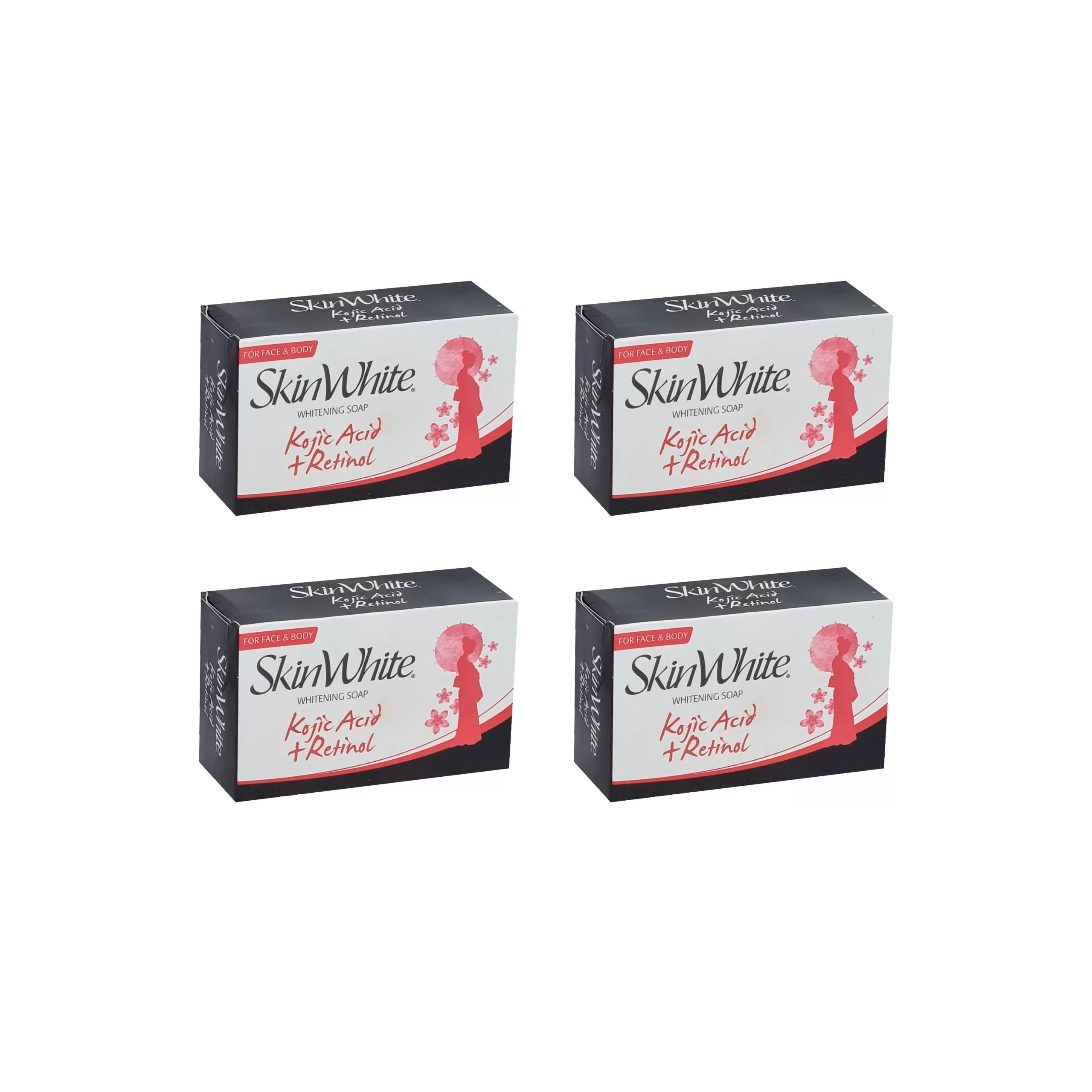 Skin White Kojic Acid + Retinol Whitening Soap For Face & Body -135g (Pack Of 4) - Image 1