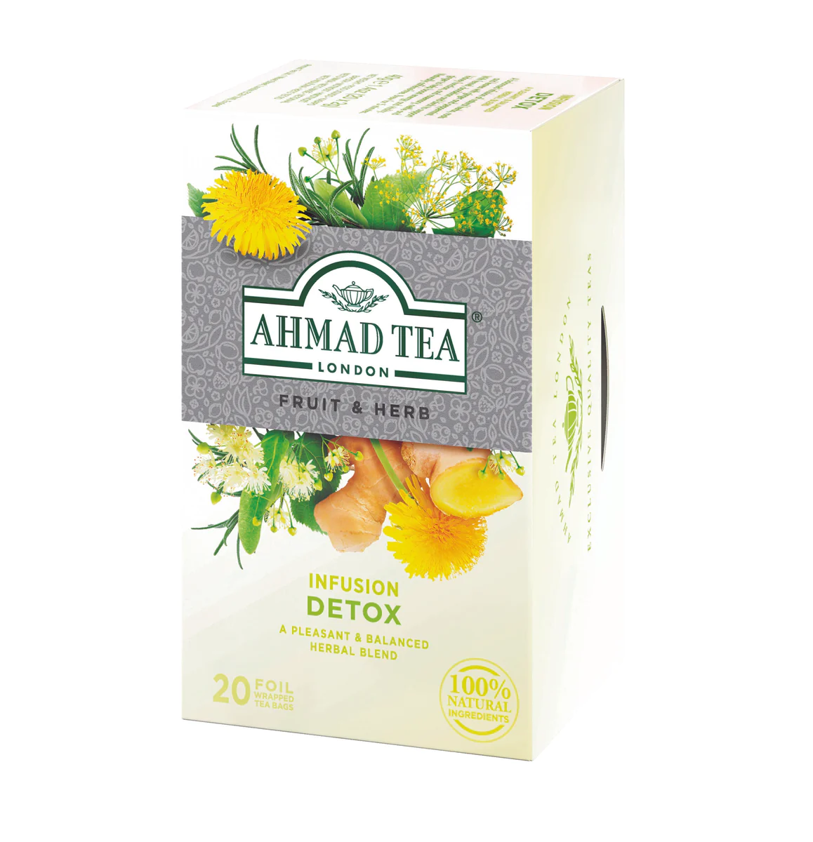 Detoxtea_1200x1200 Ahmad Tea Fruit & Herb Detox Infusion Tea - 20 Foil Teabags - Image 1
