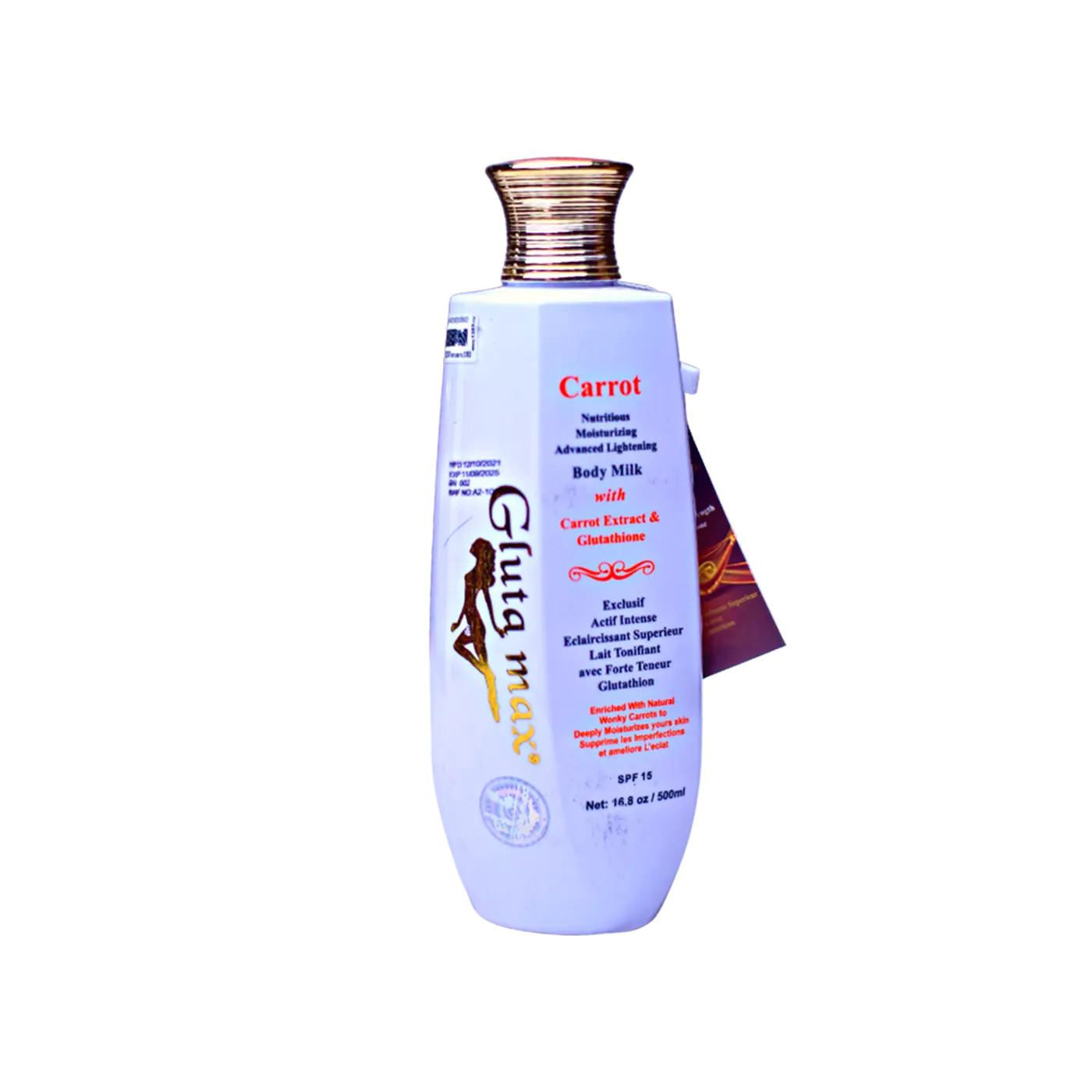 Gluta Max Natural Carrot Extract & Glutathione Body Milk With SPF 15 - Image 1