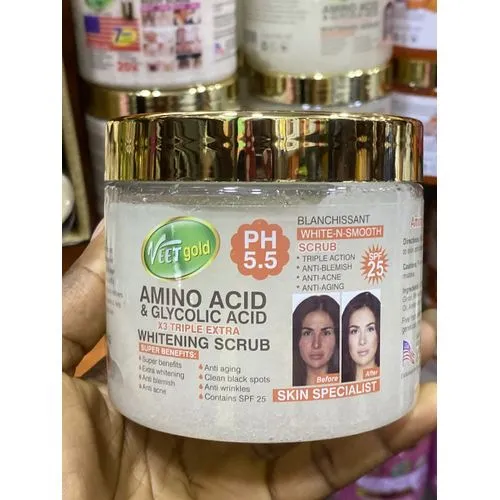 1 – 2024-10-17T194639.806 Veet Gold Amino Acid & Glycolic Acid X3 Triple Extra Whitening Scrub 450g - Image 1