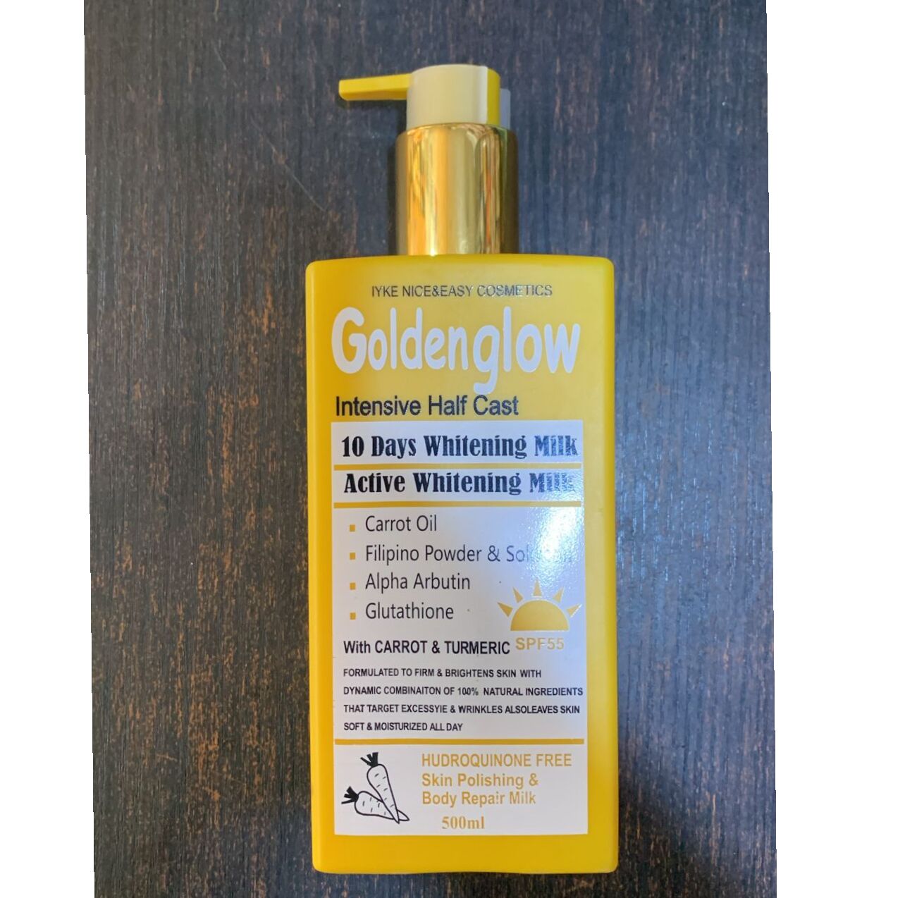 IMG_6179 Golden Glow Intensive Half Cast 10 Days Whitening Milk - 500ml - Image 1