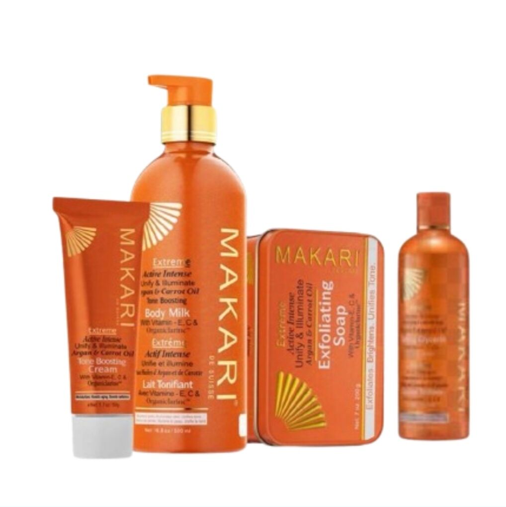 IMG_20250627_120649 MAKARI Extreme Argan & Carrot Oil 4 Piece Gift Set - Exfoliating Soap, Tone Boosting Body Lotion, Body Shower Gel & Face Cream Ideal for All Skin Types - Image 1