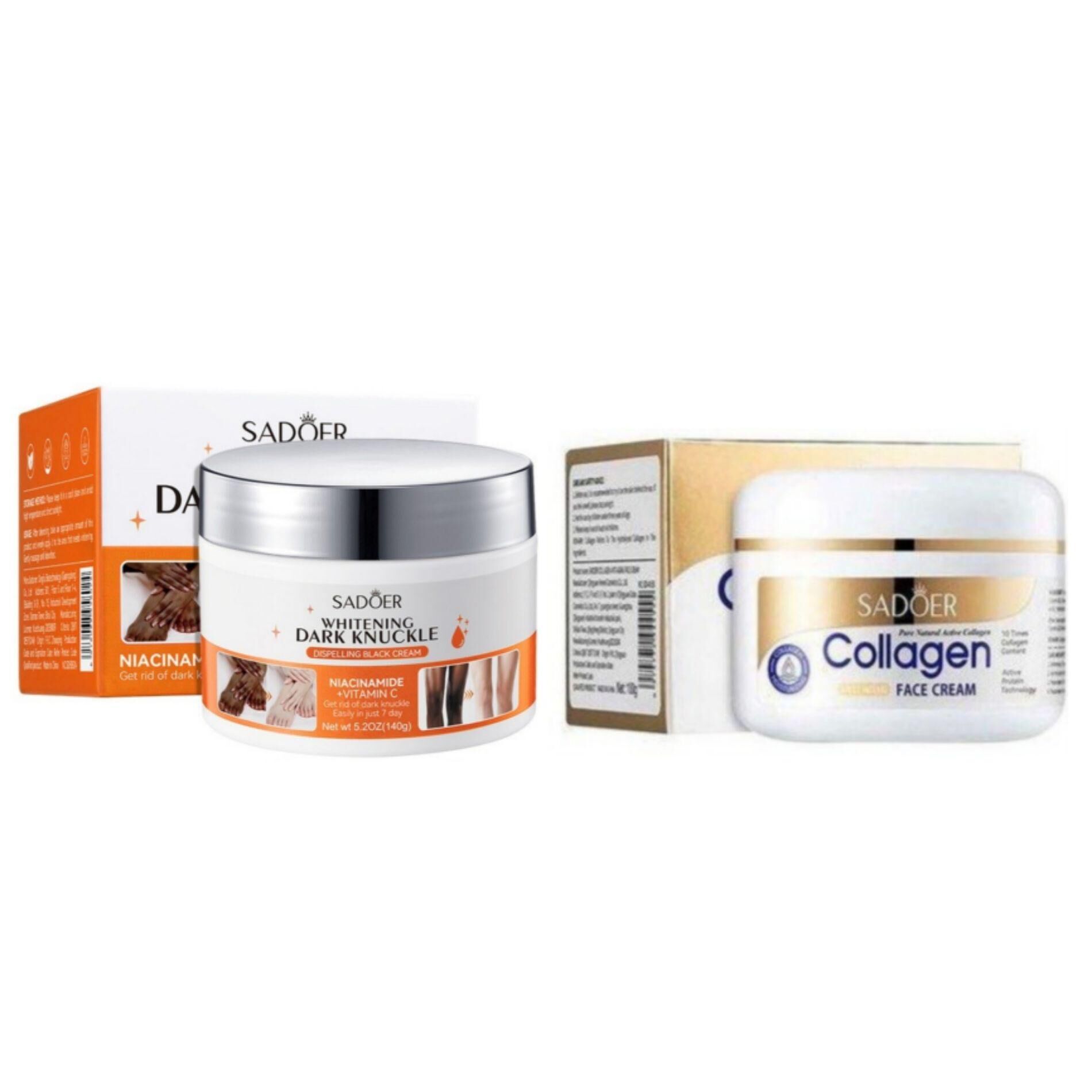 Dark knuckles & collagen face cream
