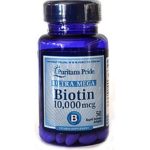 Puritans Pride Biotin 10,000 Mcg Ultra Strength, 50 Softgel - Skin Hair Nail Health Made In U.S.A.