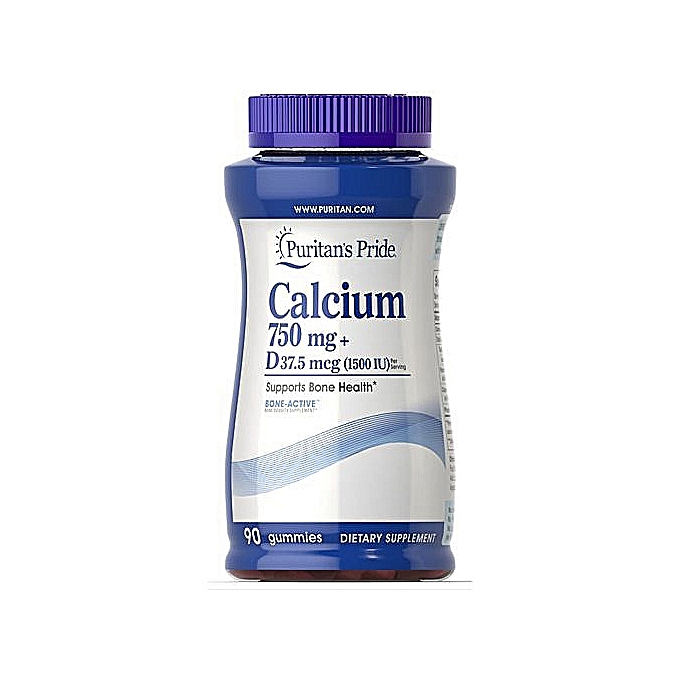 a11 Puritan's Pride Calcium 750mg + Vitamin D 37.5mcg - Image 1