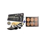 Ushas 6 Colour Powder Pallet + 24 Brush Set