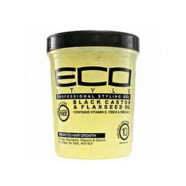 Eco Styler Black Castor & Flaxseed Oil Gel 32 Oz - Image 2