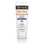 Neutrogena Clear Face Break-Out Free Liquid Lotion Sunscreen Broad Spectrum SPF 55 3oz