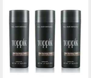 Toppik Dark Brown Hair Fibers 27.5g-3 Pieces