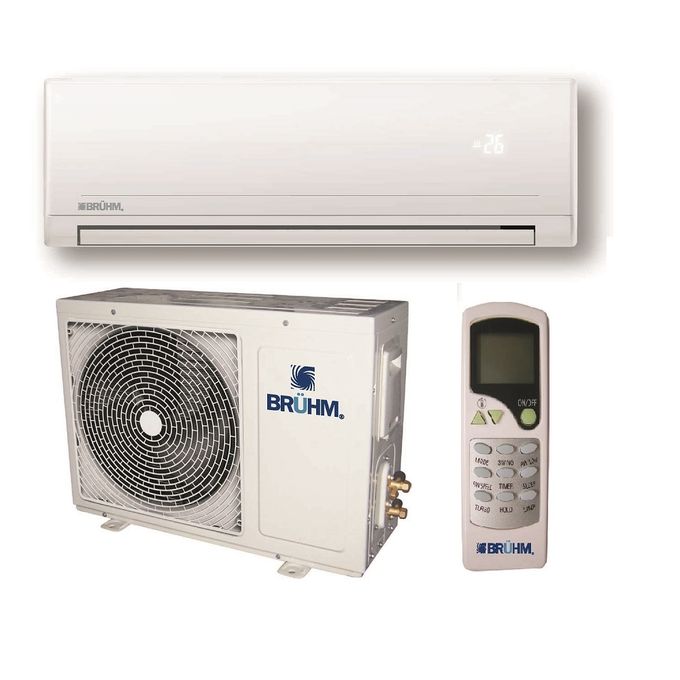a1 Bruhm 1.5HP Split Air Conditioner- White with Installation Kit - Image 1
