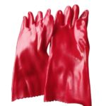 Synthetic PVC(Rubber) Safety Hand Glove - Red