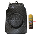 Gucci customized foot mat, steering cover and free dashboard polish
