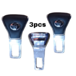 Toyota Leather And Stainless Car Key Holde x3 (3 Pieces)