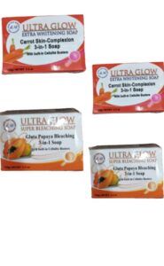 Ultra Glow Super Bleaching Soap + Extra Whitening Soap (2 Pieces Each)