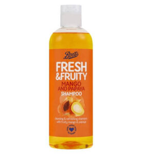 Boots fresh and fruity mango and papaya shampoo